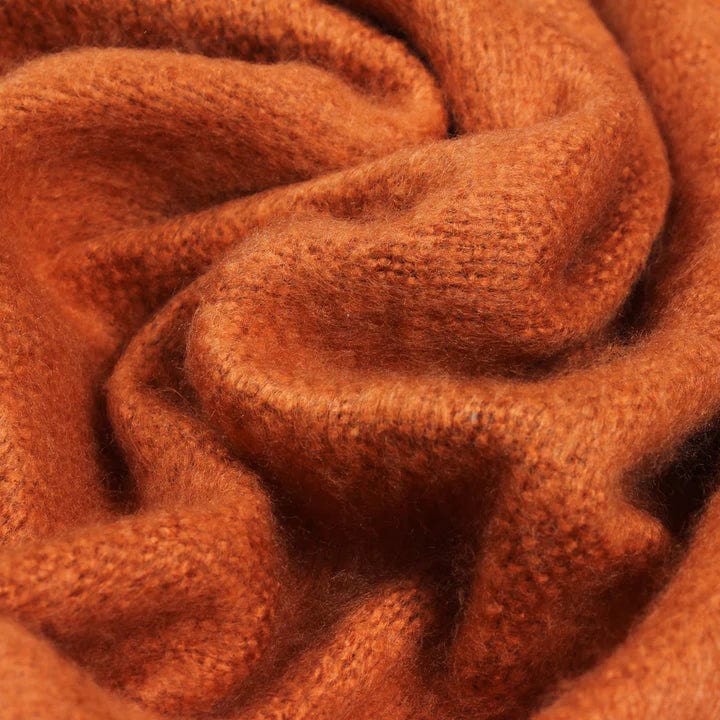 Riva home Throw Essentials Chiltern Tasselled Throw - Burnt Orange