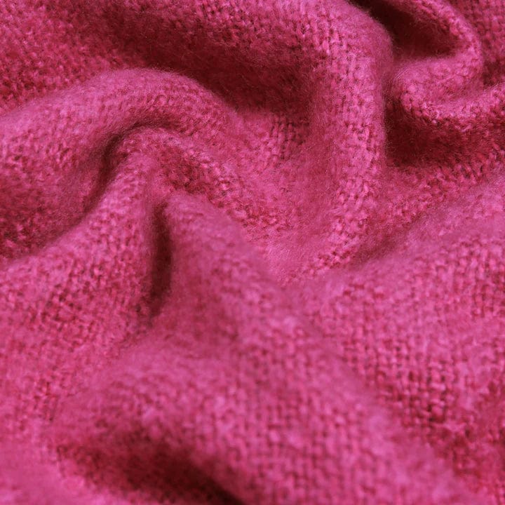 Essentials Chiltern Tasselled Throw - Fuchsia