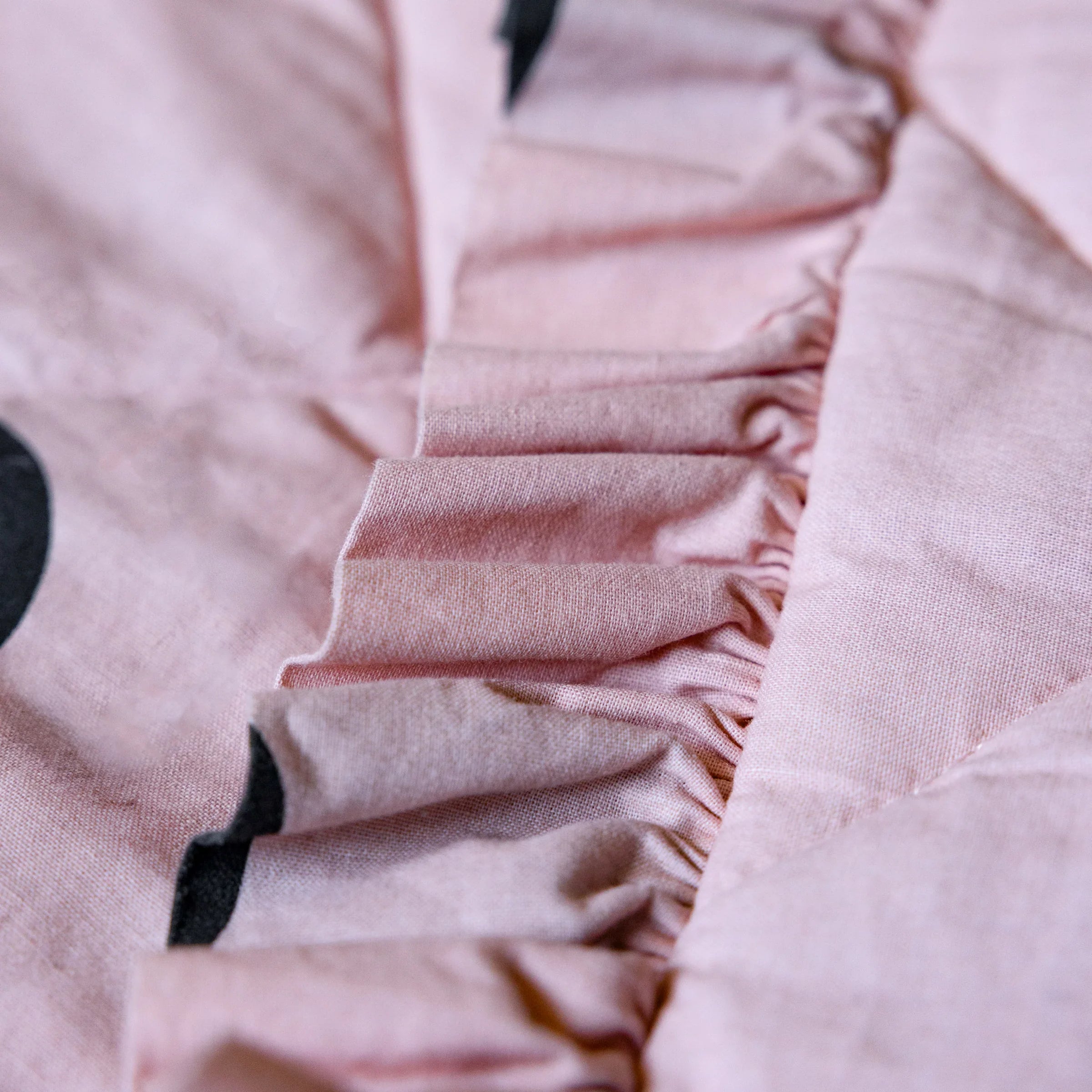 Rockett St George (Riva Home) Bedspread/Throw DOT NOIR FRILLED 100% COTTON BEDSPREAD – PINK by Rockett St George