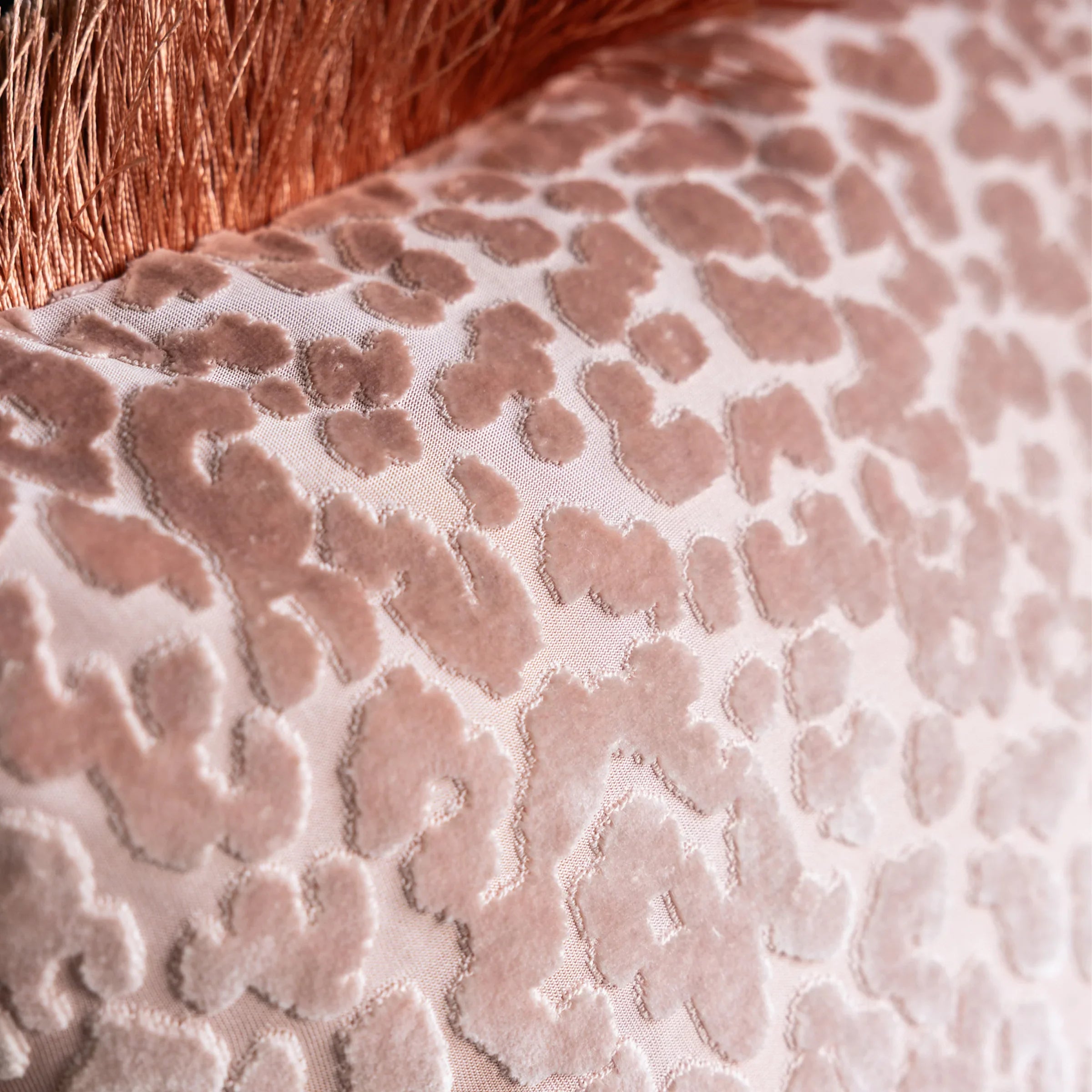 Rockett St George (Riva Home) Cushions LEOPARD LOVE CUT VELVET CUSHION – BLACK, GREEN, CARAMEL OR PINK by Rockett St George