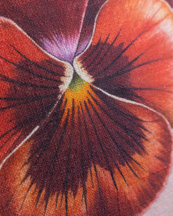 PANSY MUSE COTTON SLUB CUSHION PINK by Rockett St George