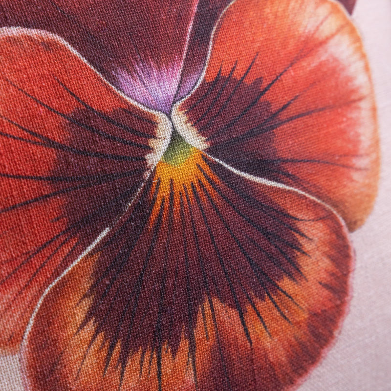 PANSY MUSE COTTON SLUB CUSHION PINK by Rockett St George