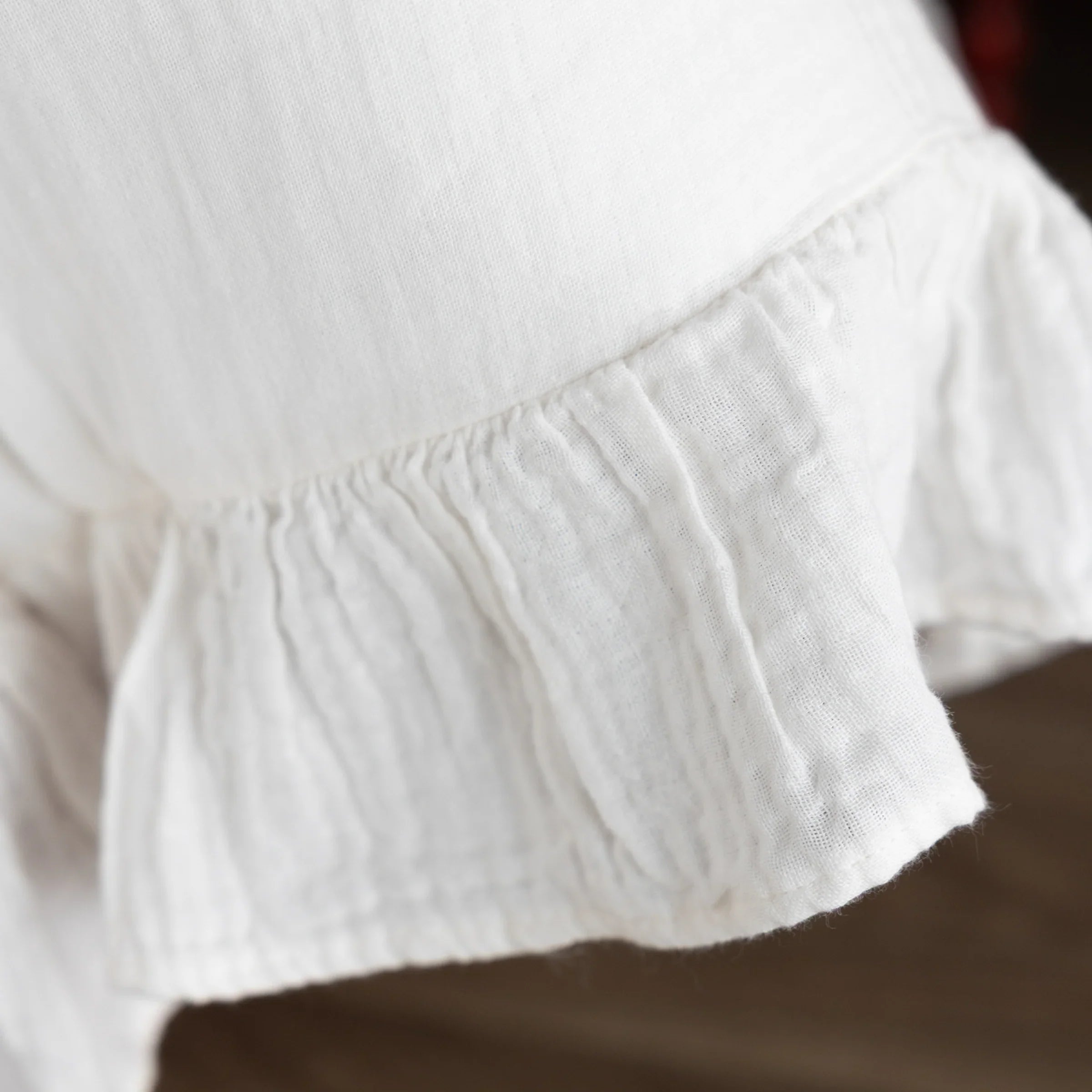 Rockett St George (Riva Home) Duvet Cover set LOVE NOTE FRILL COTTON DUVET COVER SET WHITE  by Rockett St George