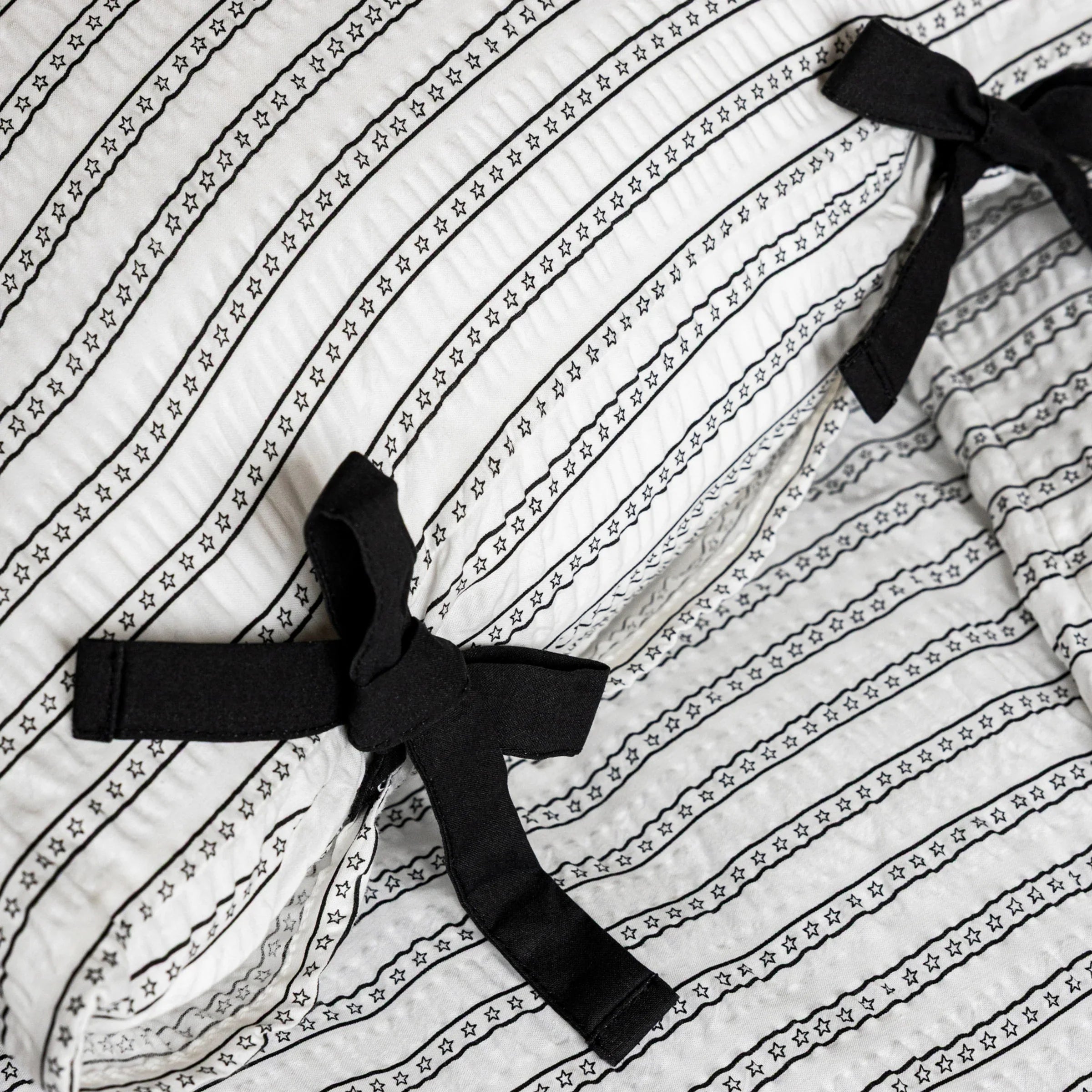 Rockett St George (Riva Home) Duvet Cover set STARSTRUCK STRIPE PRINTED DUVET COVER SET – MONOCHROME by Rockett St George