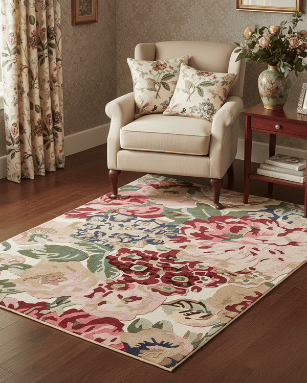 SANDERSON ROSE AND PEONY AREA RUG  by Brink and Campman