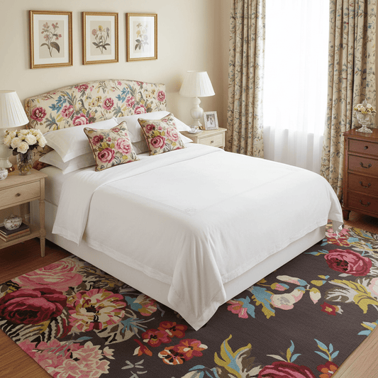 Sanderson (Brink & Campman) Designer Rugs 140 centimetres by 200 centimetres (approx. 4 foot 7 inches by 6 foot 7 inches) / Rosewood SANDERSON STAPLETON PARK AREA RUG  by Brink and Campman