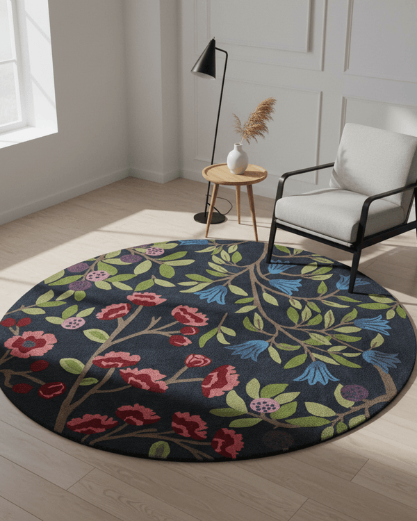 SANDERSON FORAGING INDIGO AREA RUG  by Brink & Campman