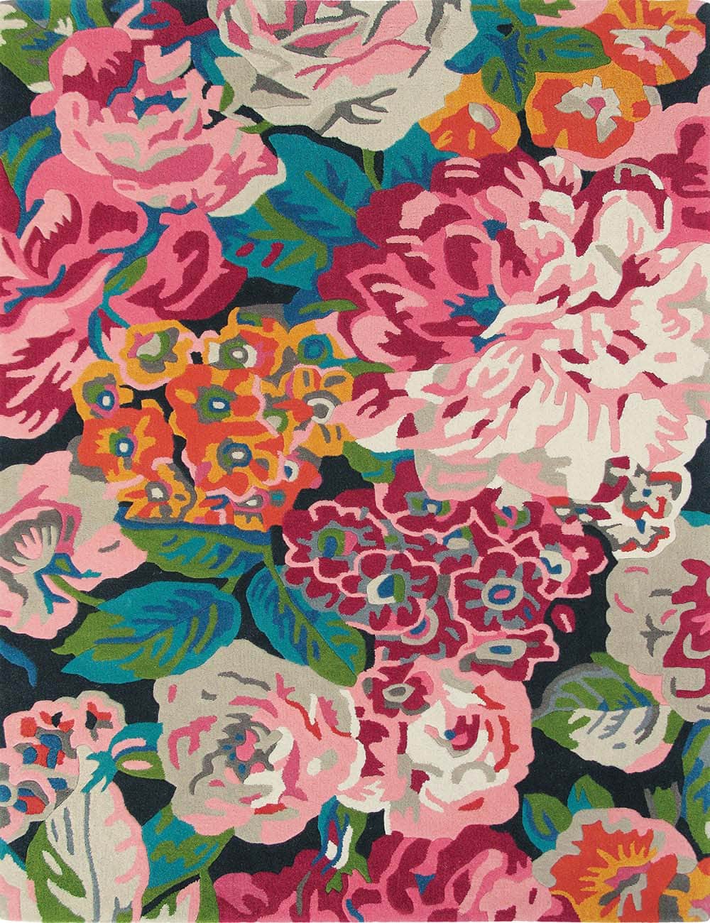 Sanderson (Brink & Campman) Designer Rugs SANDERSON ROSE AND PEONY AREA RUG  by Brink and Campman