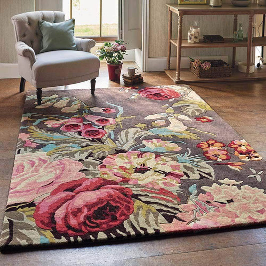 Sanderson (Brink & Campman) Designer Rugs Sanderson Stapleton Pure New Wool Rug (available in Burnt Orange Navy or Rosewood) by Brink & Campman