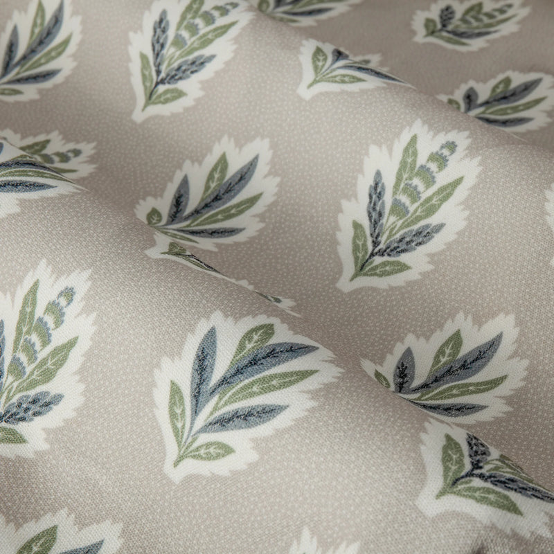 ADELE FLORAL CHENILLE PENCIL PLEAT CURTAINS – FLAX by Sanderson