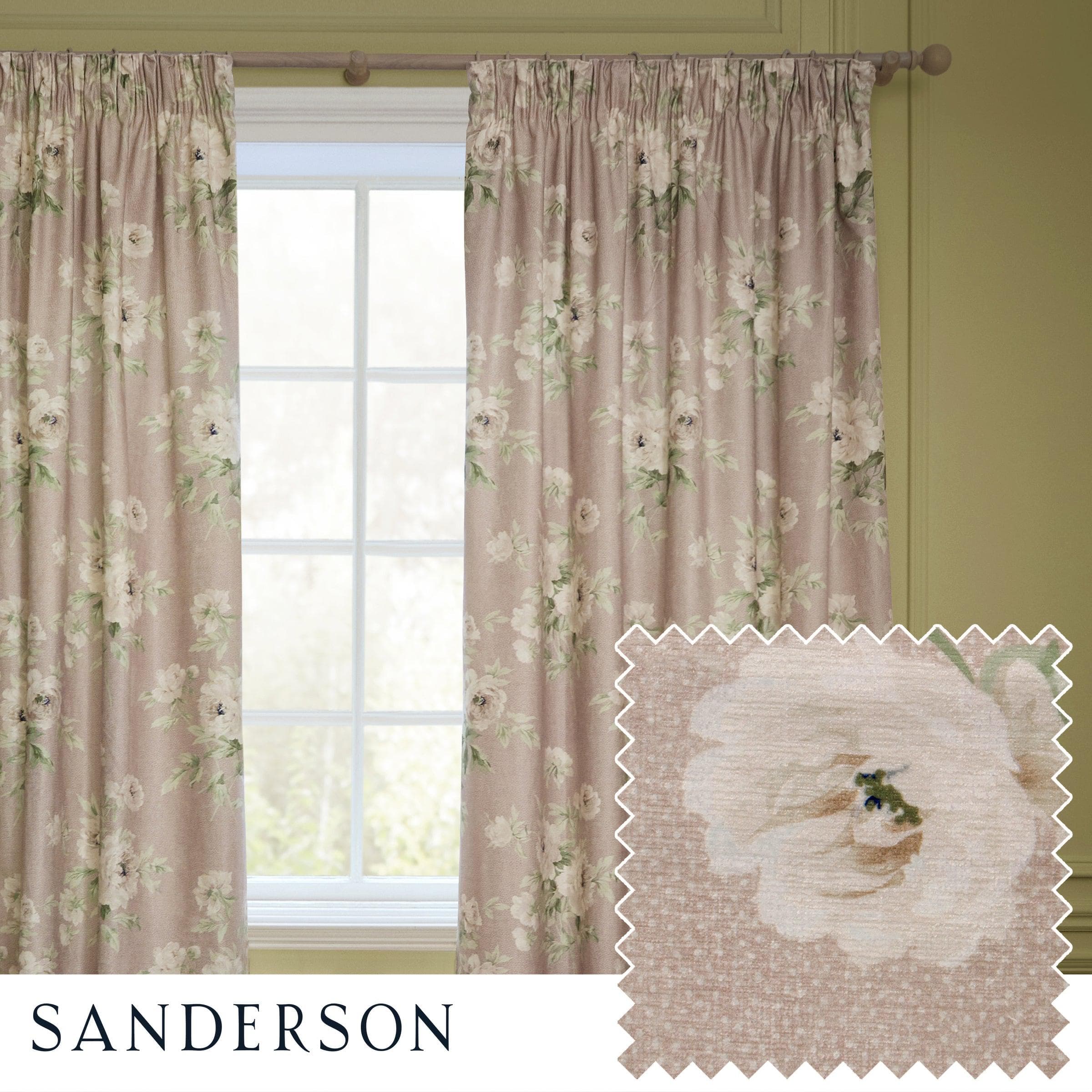 Sanderson (Riva Home) Sanderson Curtains Sanderson Adele Floral Chenille Pencil Pleat Curtains