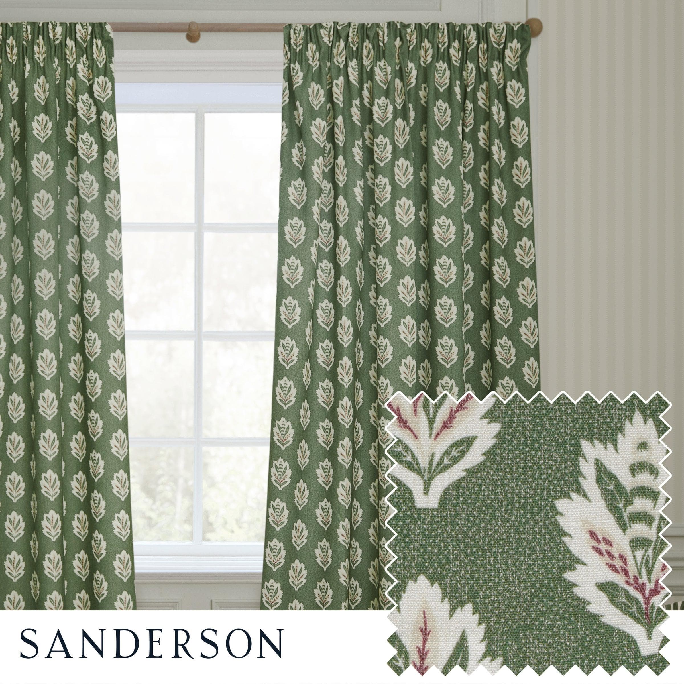 Sanderson (Riva Home) Sanderson Curtains Sanderson Sessile Leaf Motif Pencil Pleat Curtains