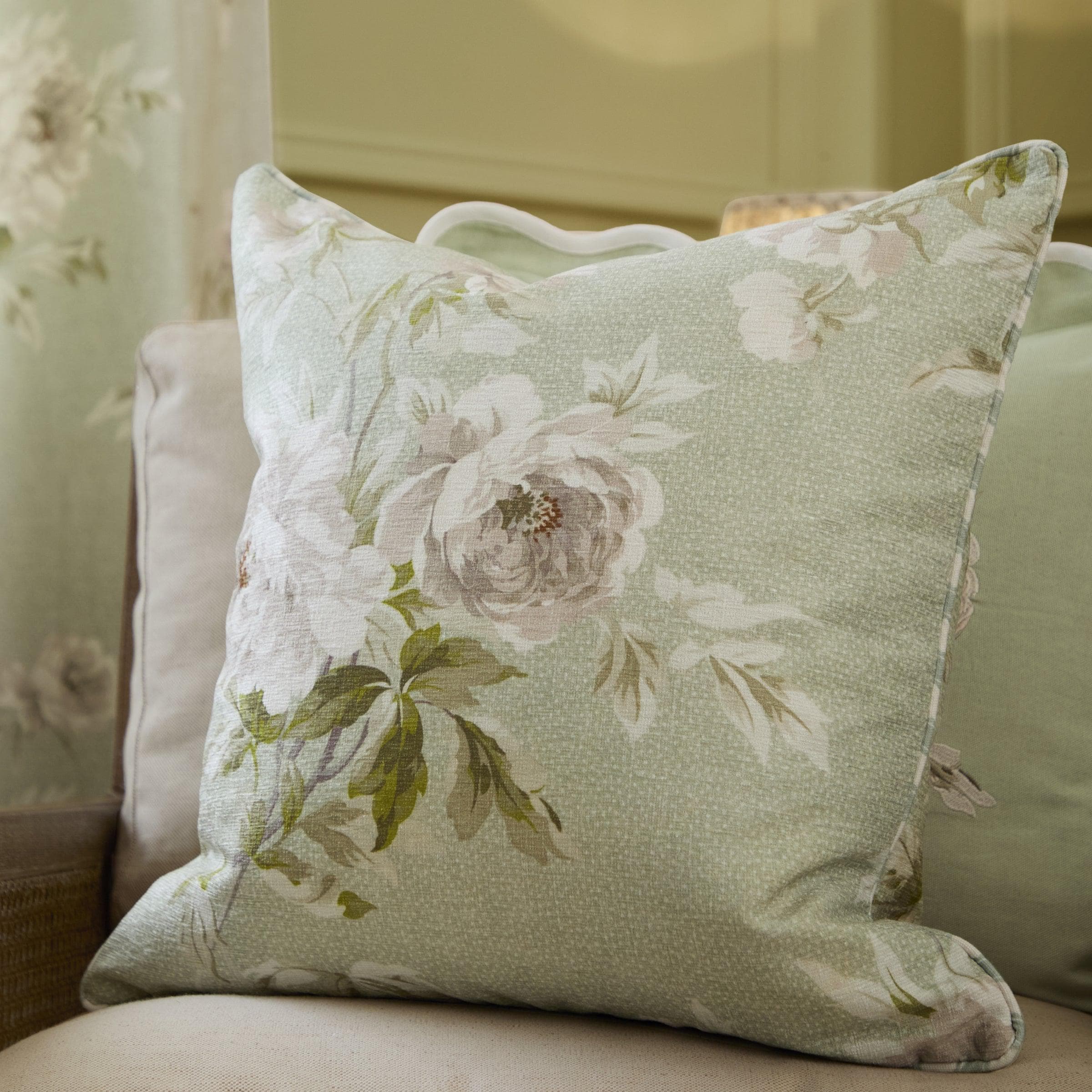 Sanderson (Riva Home) Sanderson Cushion Sanderson Adele Floral Chenille Cushion