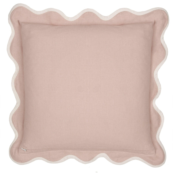 Sanderson Adele Floral Embroidered Duck Feather filled Cushion ROSE