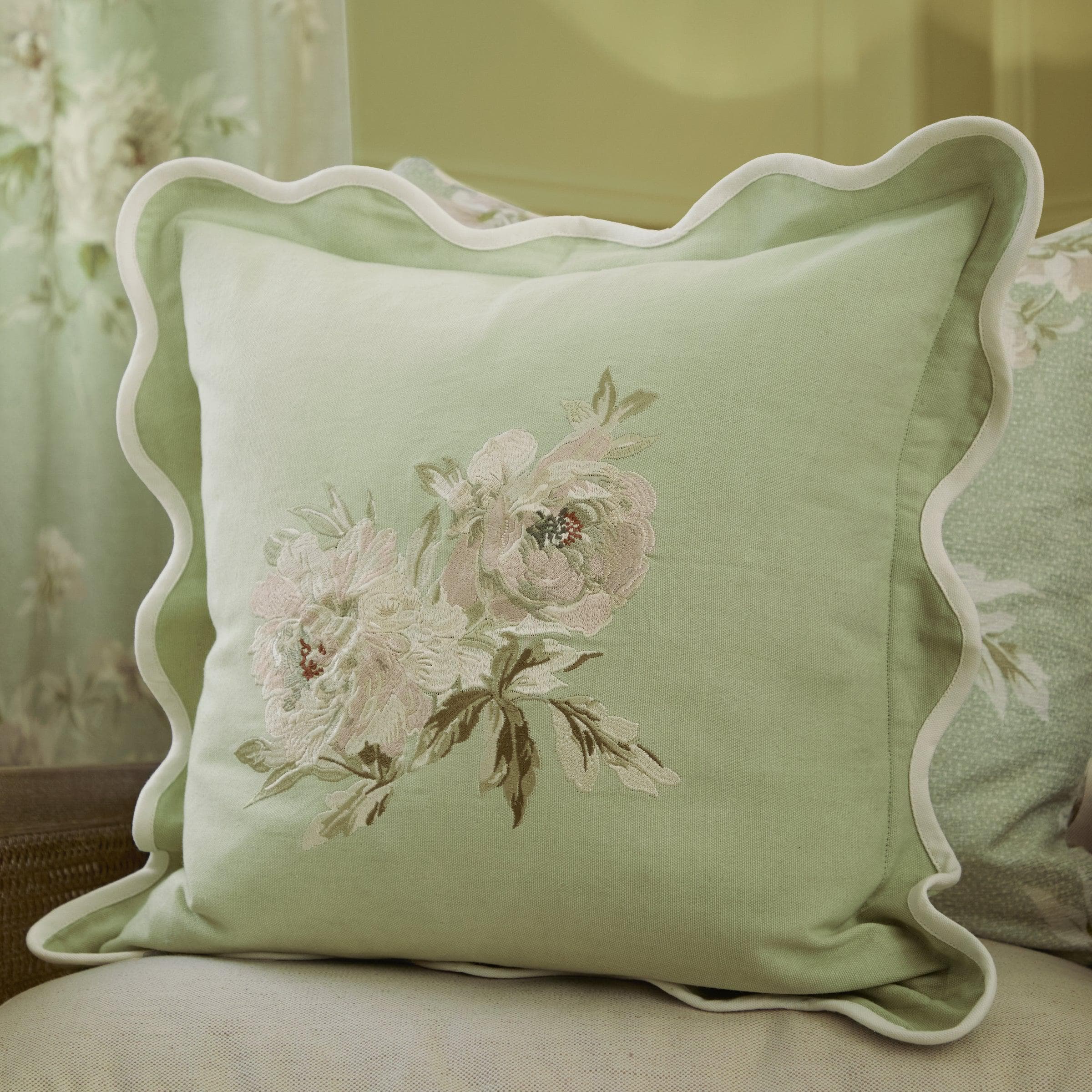 Sanderson (Riva Home) Sanderson Cushion Sanderson Adele Floral Embroidered Cushion