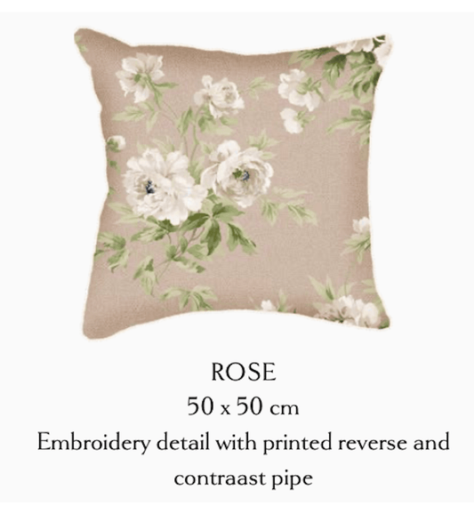 Sanderson (Riva Home) Sanderson Cushion Sanderson Adele Rose Sanderson Adele Embroidered Detail Cushion