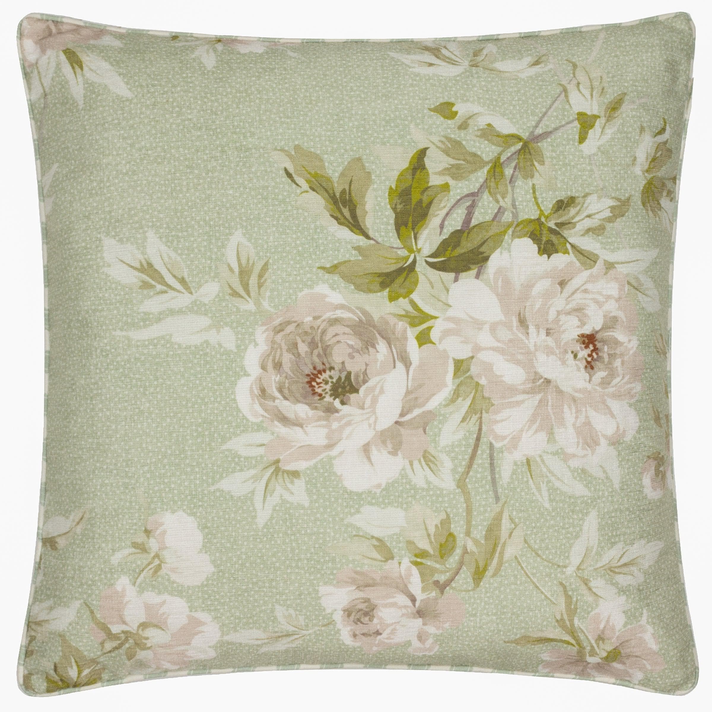 Sanderson (Riva Home) Sanderson Cushion Sanderson Adele Sage Sanderson Adele Floral Chenille Cushion