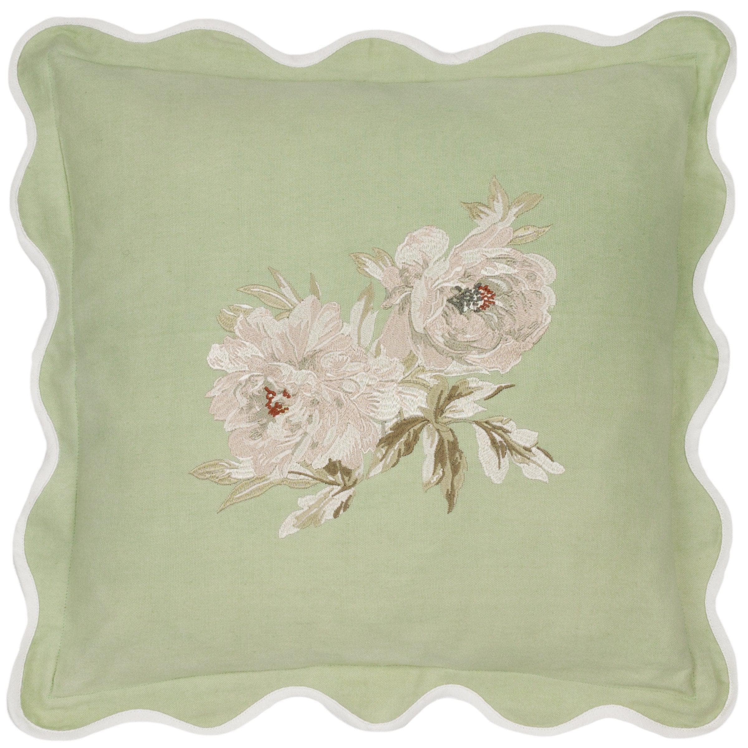 Sanderson (Riva Home) Sanderson Cushion Sanderson Adele Sage Sanderson Adele Floral Embroidered Cushion