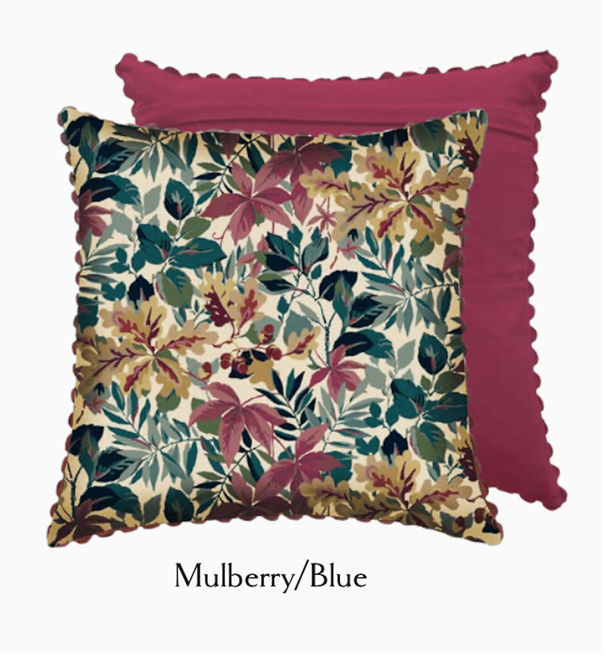 Sanderson (Riva Home) Sanderson Cushion Sanderson Mulberry/Blue Sanderson Robins Wood Cushion