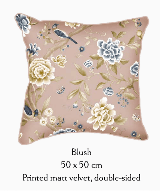 Sanderson (Riva Home) Sanderson Cushion Sanderson Porcelain Blush Sanderson Porcelain Garden Cushion