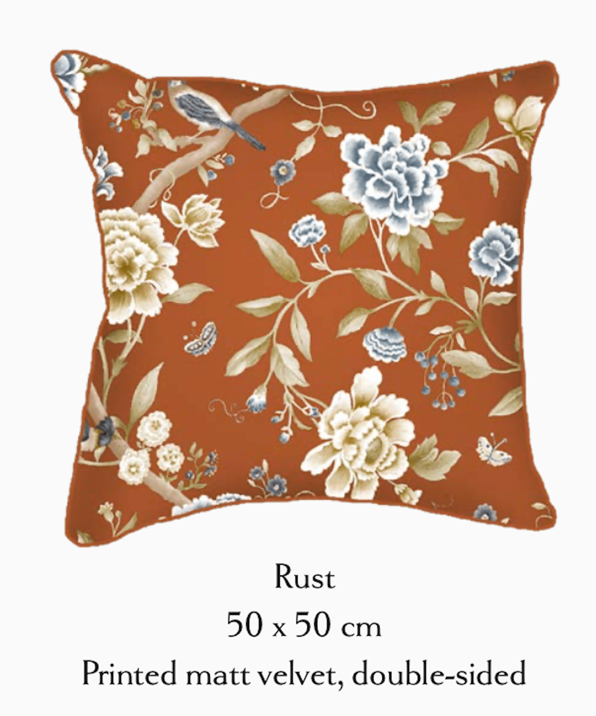 Sanderson (Riva Home) Sanderson Cushion Sanderson Porcelain Rust Sanderson Porcelain Garden Cushion