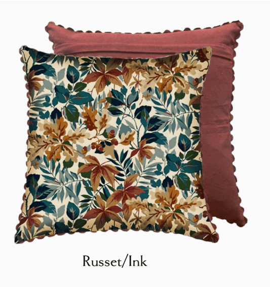 Sanderson (Riva Home) Sanderson Cushion Sanderson Russet/Ink Sanderson Robins Wood Cushion