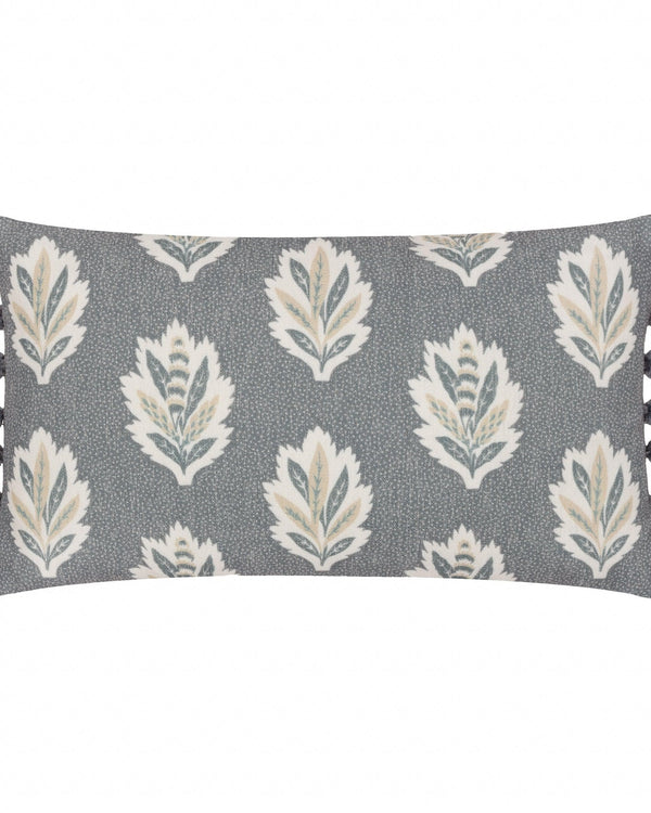 Sanderson Sessile Leaf Printed Cushion in Delph Blue