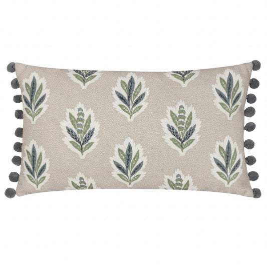 Sanderson (Riva Home) Sanderson Cushion Sanderson Sessile Leaf Printed Cushion in Flax