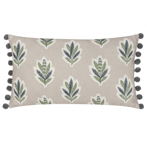 Sanderson Sessile Leaf Printed Cushion in Flax