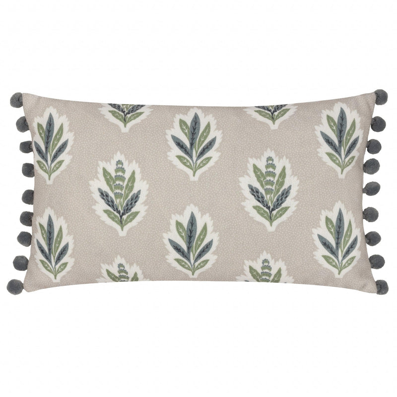 Sanderson Sessile Leaf Printed Cushion in Flax