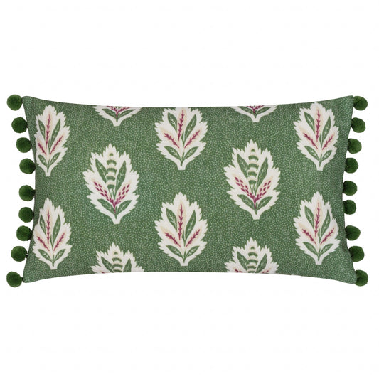 Sanderson (Riva Home) Sanderson Cushion Sanderson Sessile Leaf Printed Cushion in Leaf Green