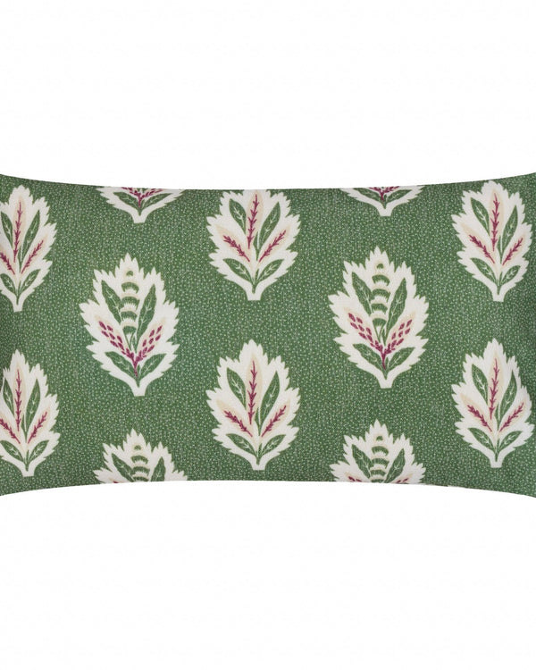 Sanderson Sessile Leaf Printed Cushion in Leaf Green