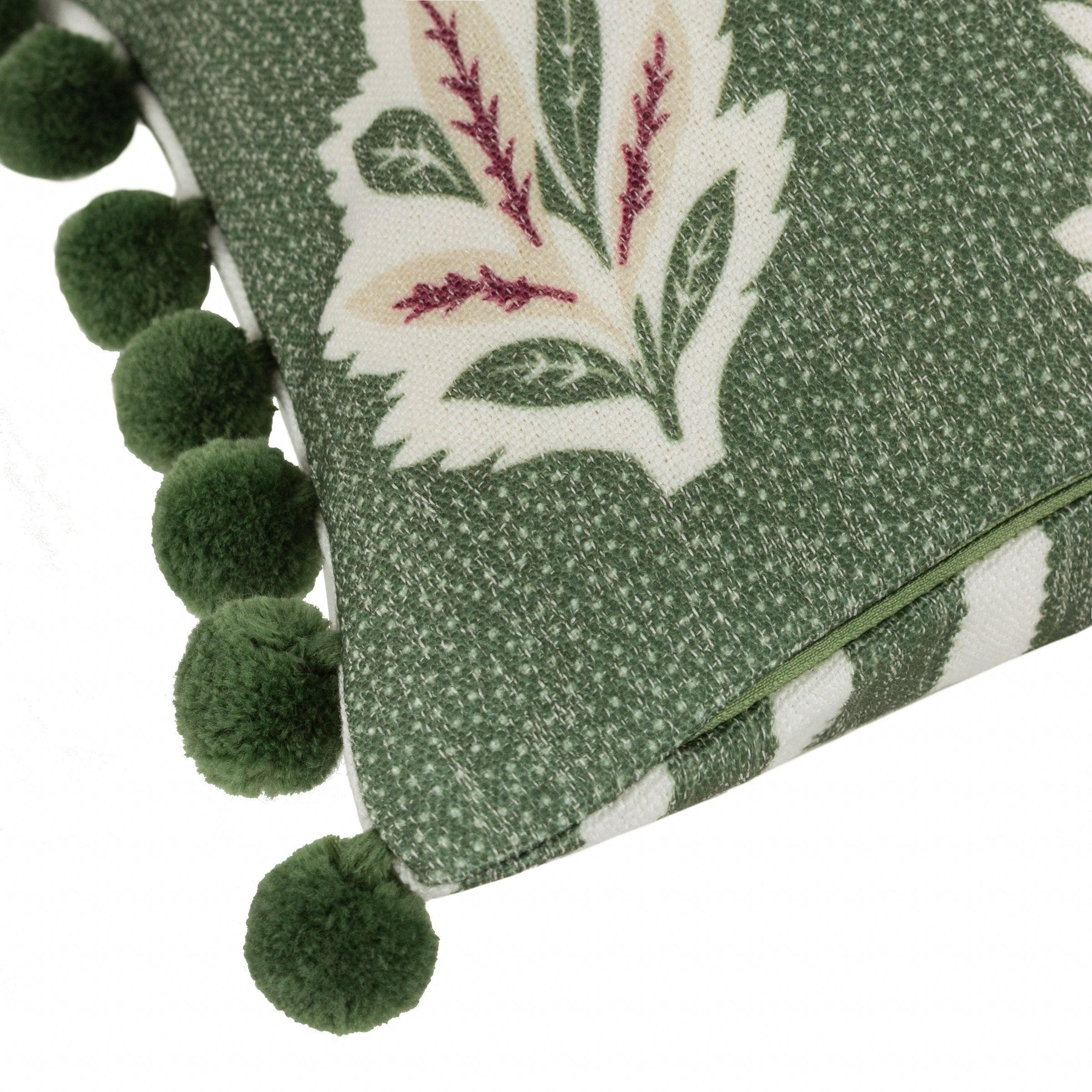 Sanderson (Riva Home) Sanderson Cushion Sanderson Sessile Leaf Printed Cushion in Leaf Green