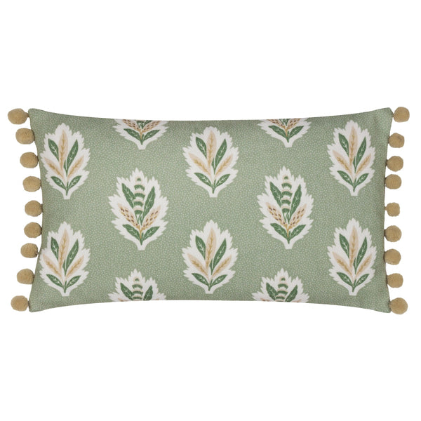 Sanderson Sessile Leaf Printed Cushion in Sage