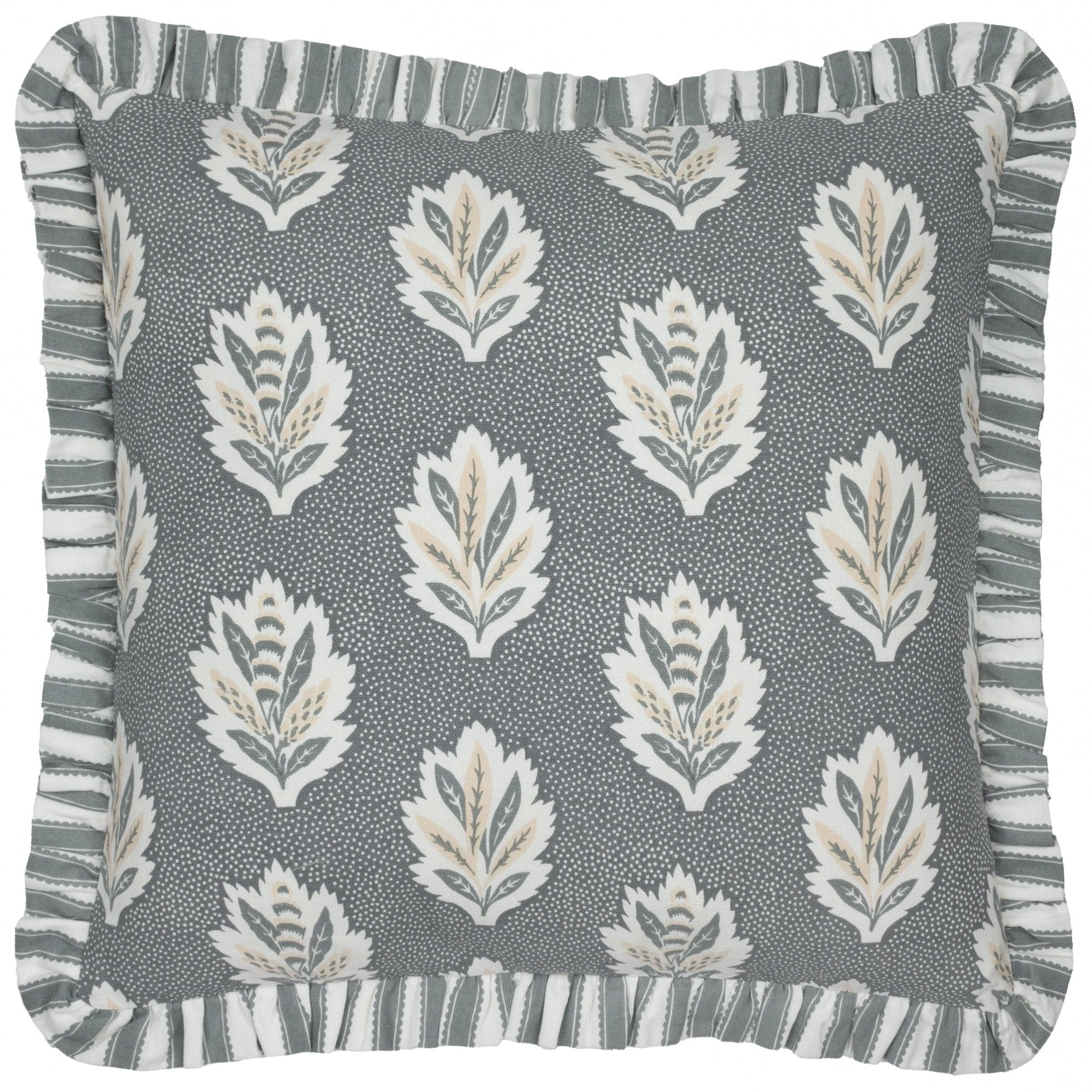 Sanderson (Riva Home) Sanderson Cushion Sanderson Sessile Leaf Printed Square Cushion in Delph Blue