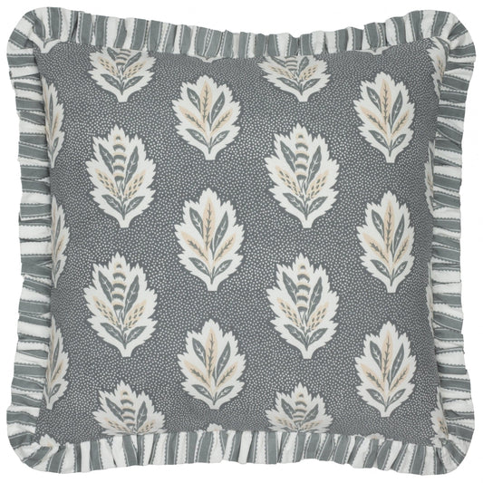 Sanderson (Riva Home) Sanderson Cushion Sanderson Sessile Leaf Printed Square Cushion in Delph Blue