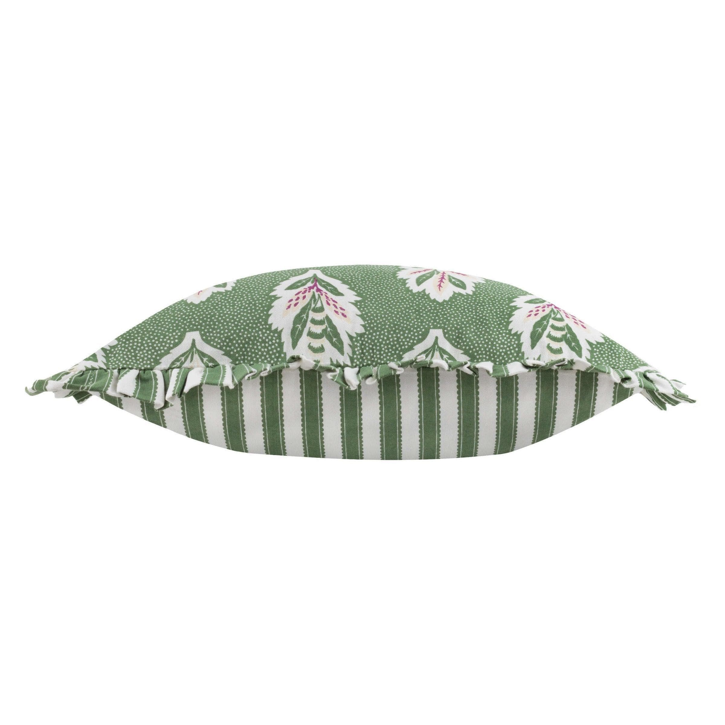 Sanderson (Riva Home) Sanderson Cushion Sanderson Sessile Leaf Printed Square Cushion in Leaf Green