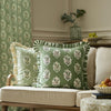 Sanderson (Riva Home) Sanderson Cushion Sanderson Sessile Leaf Printed Square Cushion in Leaf Green