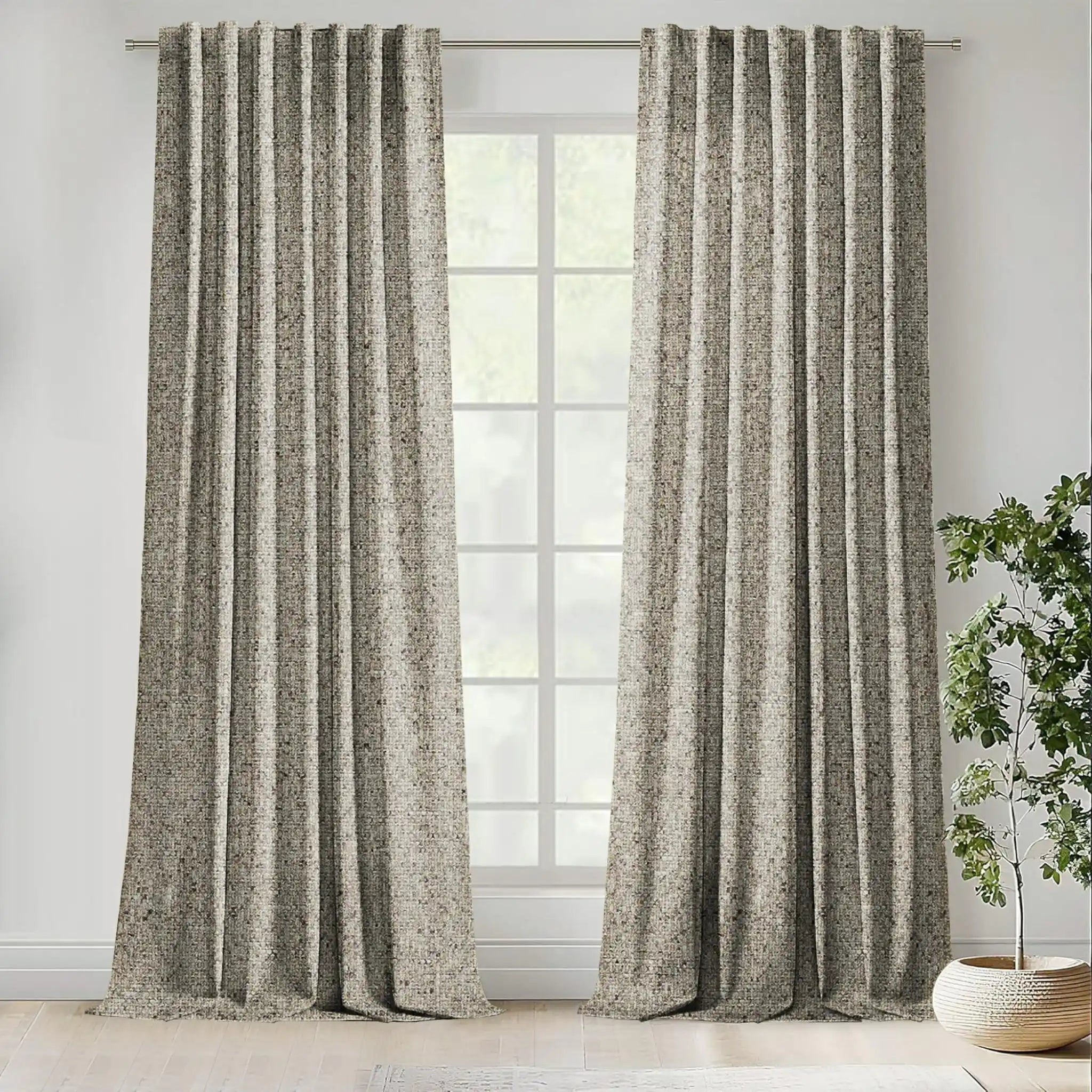 Scatter Box Curtains Cream/Sage / 90 × 90" (228 × 228cm) CADEN TEXTURED FULLY LINED CURTAINS by Scatter Box