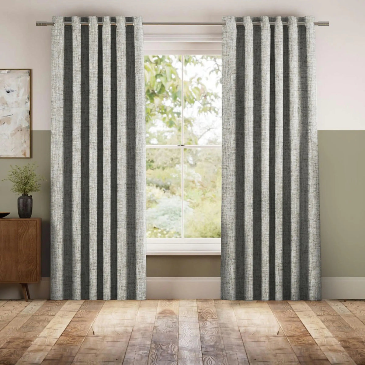 Scatter Box Curtains Natural & Gold / 90 × 90" (228 × 228cm) CADEN TEXTURED FULLY LINED CURTAINS by Scatter Box