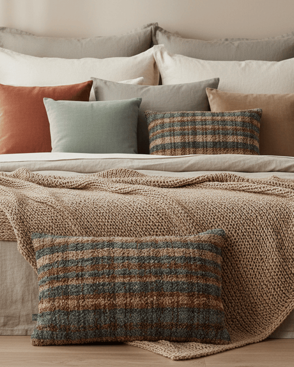 UILEANN CUSHION – BLUE (40 x 60cm, FEATHER FILLED) by Scatter Box