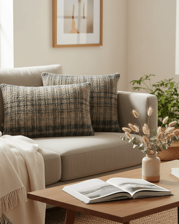 UILEANN CUSHION SAGE (40 x 60cm, FEATHER FILLED) by Scatter Box