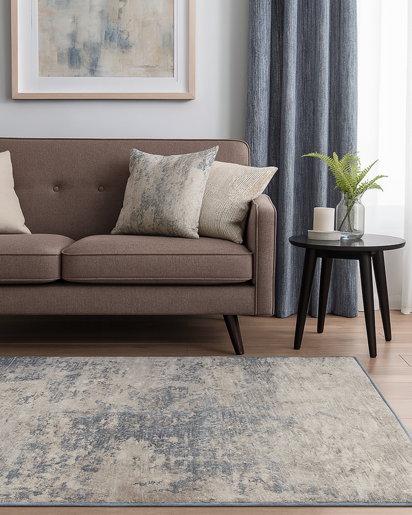 Kenmare Rug – Blue | Power-Loomed Blend by Scatter Box