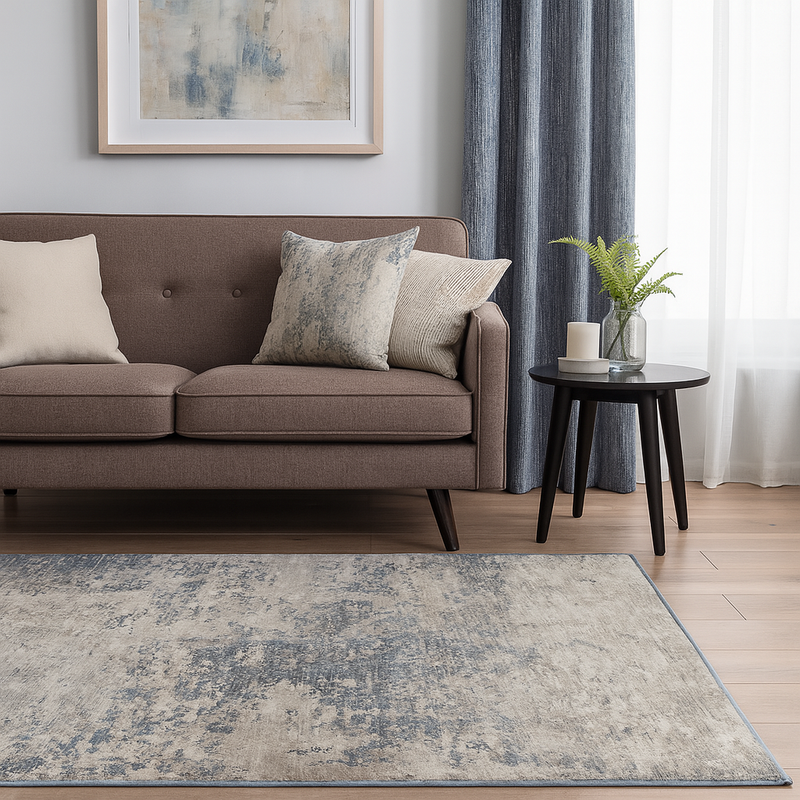 Kenmare Rug – Blue | Power-Loomed Blend by Scatter Box
