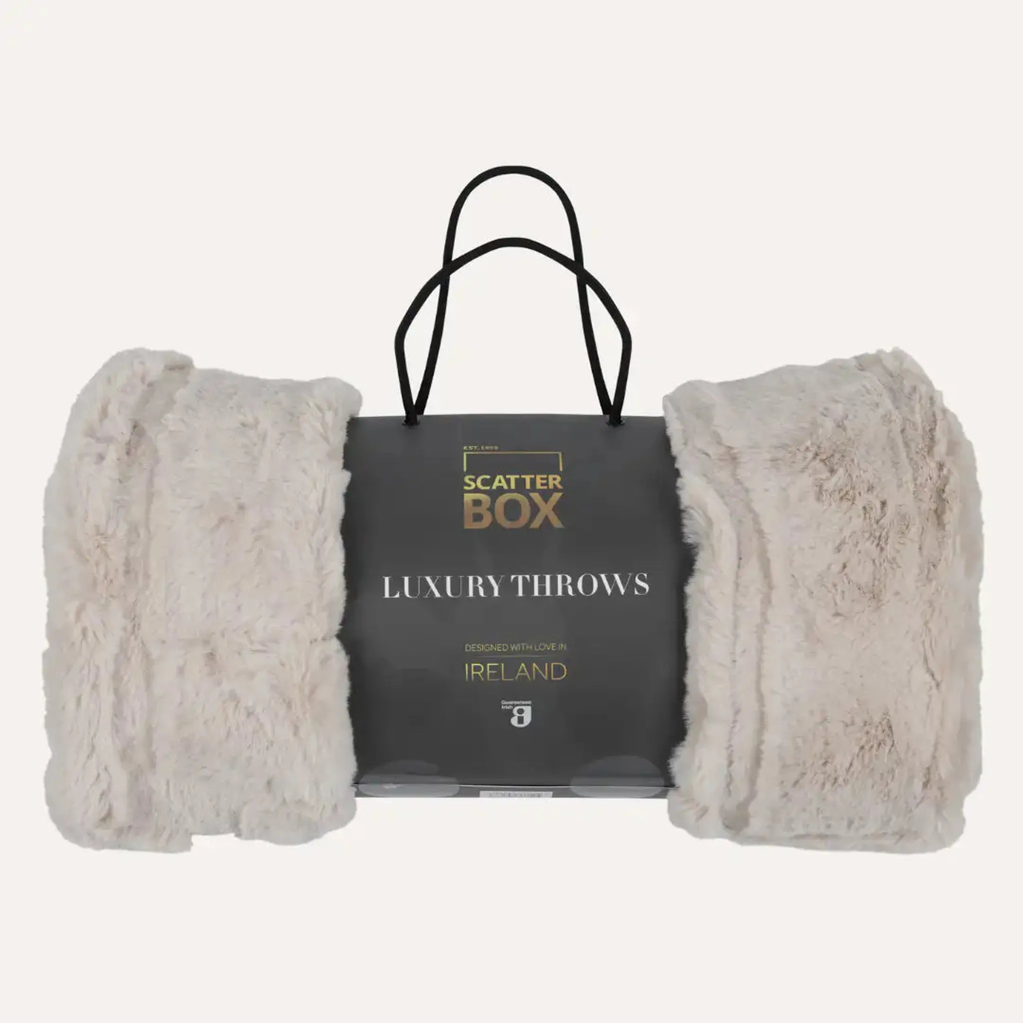 Scatter Box Throw TOVI THROW NATURAL FAUX FUR by Scatter Box
