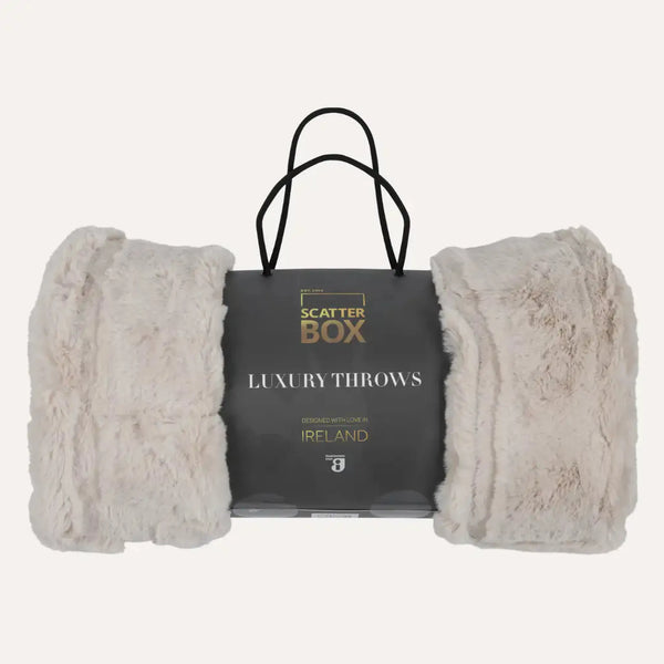 TOVI THROW NATURAL FAUX FUR by Scatter Box