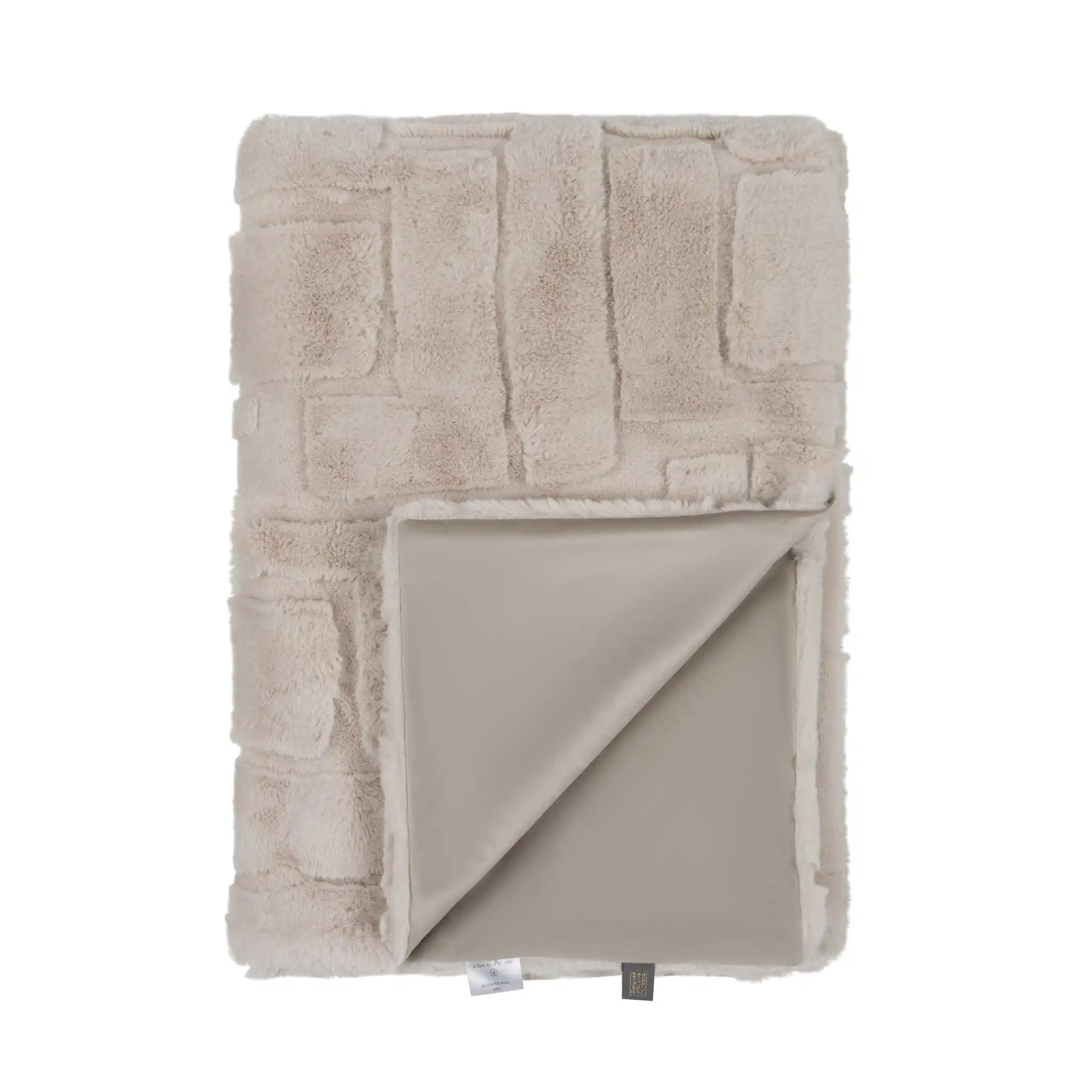 Scatter Box Throw TOVI THROW NATURAL FAUX FUR by Scatter Box