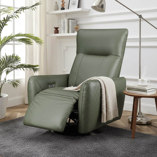 simply HAZEL Arm Chair Green Leather MONTI CHAIR  by simply HAZEL