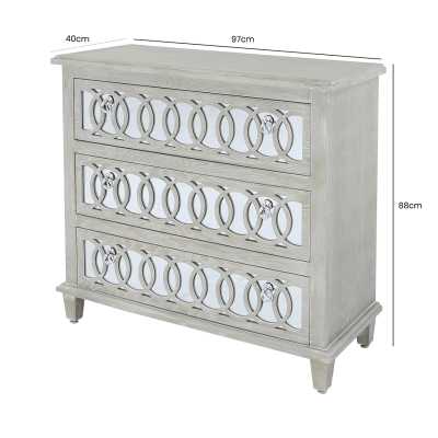 BAYVIEW 3 DRAWER CHEST by Lina Home