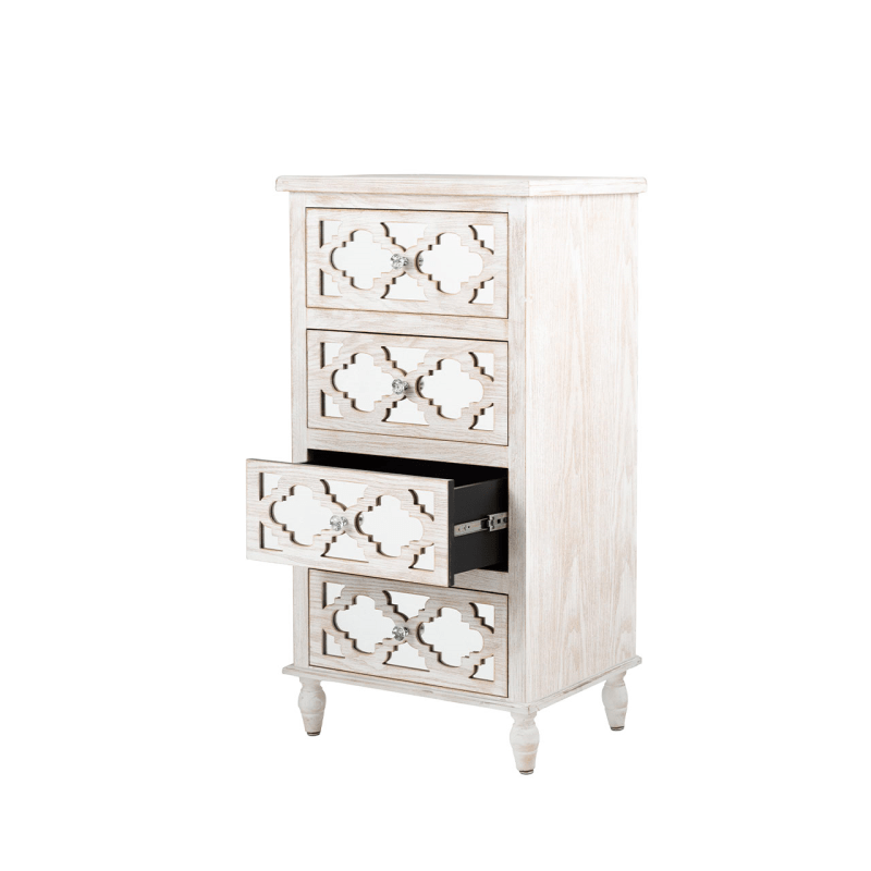 simply HAZEL Cabinet Hampton Beach (Marrakesh design) 4 Drawer Tall Chest Cabinet